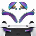 thumbnail image 1 of eXtremeRate Metallic Rainbow Aura Blue & Purple Back Paddles for PS5 Edge Controller – 4PCS Metal Buttons, 1 of 8