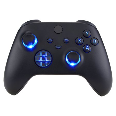 eXtremeRate Balck Multi-Colors Buttons 7 Colors 9 Modes DTF LED Kit for Xbox Series x/s Controller(not included Controller)