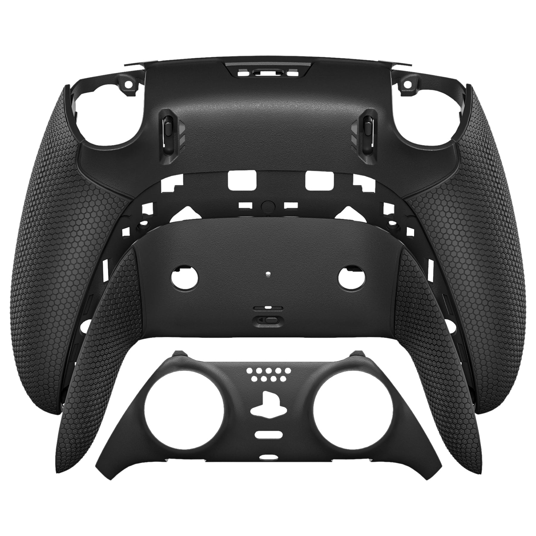 eXtremeRate Beyond-ARC Shell Kit for PS5 Edge Controller - Rubberized Grip Front & Back Cover(Black)