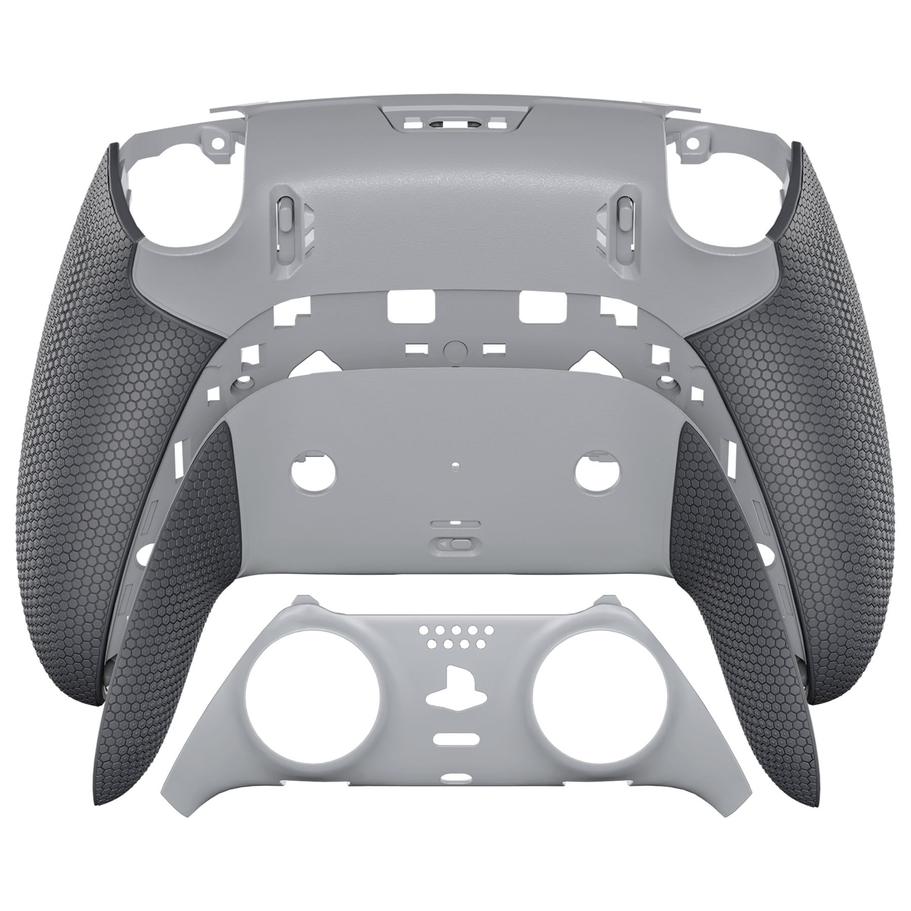 eXtremeRate Beyond-ARC Shell Kit for PS5 Edge Controller - Rubberized Grip Front & Back Cover (New Hope Gray & Classic Gray)