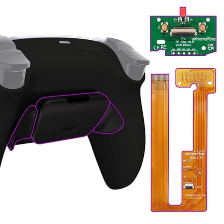 eXtremeRate Black Back Paddles Kit Upgrade Board & Back Shell Buttons for PS5 Controller BDM-030/040