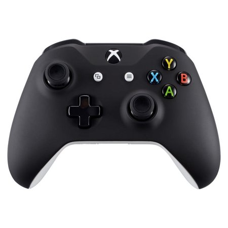 eXtremeRate Black Comfortable Replacement Kit for Xbox One S/X Controller, Faceplate Cover for Xbox One Wireless Controller Model 1708 - Controller NOT Included