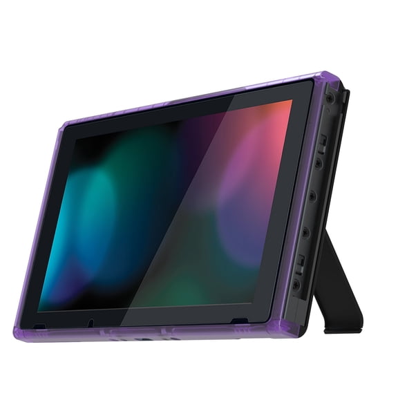eXtremeRate Black DIY Front Shell Kit for Nintendo Switch – w/ Volume & Power Buttons