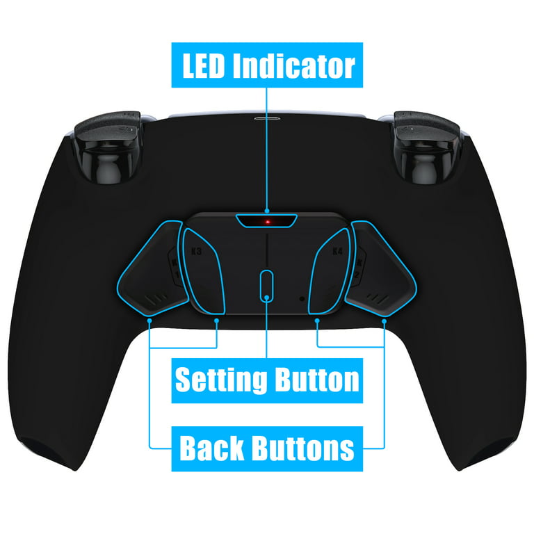 eXtremeRate Black Programable RISE4 Remap Kit for PS5 Controller BDM 010 &  BDM 020, Upgrade Board & Redesigned Back Shell & 4 Back Buttons for PS5  Controller - Controller NOT Included 