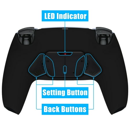 eXtremeRate Black RISE4 Remap Kit Upgrade Board Back Shell 4 Back Buttons for PS5 Controller BDM 010/020