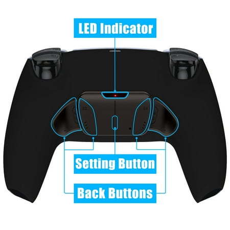 eXtremeRate Black Remap Kit Upgrade Board Back Shell 4 Back Buttons for PS5 Controller BDM 010/020
