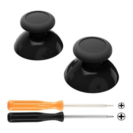 eXtremeRate Black Replacement 3D Joystick Thumbsticks w/ Cross Screwdriver for Nintendo Switch Pro