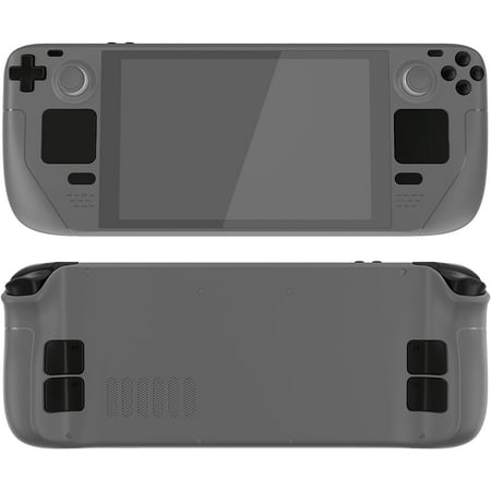 eXtremeRate Black Replacement ABXY D-pad Trackpad Bumpers Triggers Buttons w/Screwdriver Tools for Steam Deck LCD Handheld Console