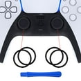 thumbnail image 1 of eXtremeRate Black Replacement Accessories Accent Rings for ps5 Controller BDM-010/020/030/040, 1 of 6