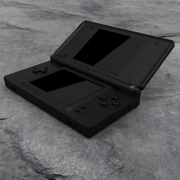 eXtremeRate Black Replacement Full Housing Shell for Nintendo DS Lite, Custom Handheld Console Case Cover with Buttons, Screen Lens for Nintendo DS Lite NDSL - Console NOT Included