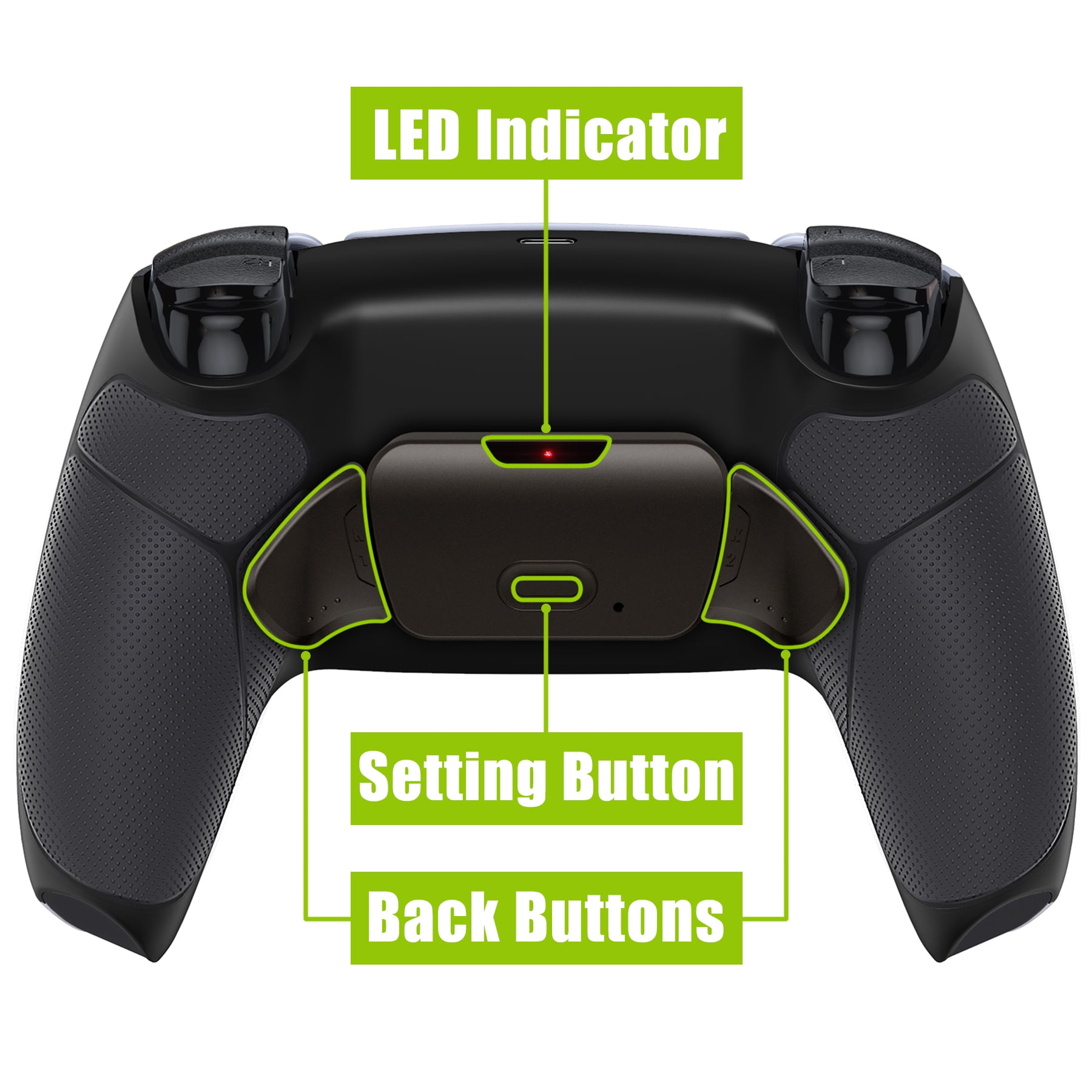 eXtremeRate Black Rise 2.0 Remap Kit Upgrade Board Back Shell Buttons for PS5 Controller BDM-010/020