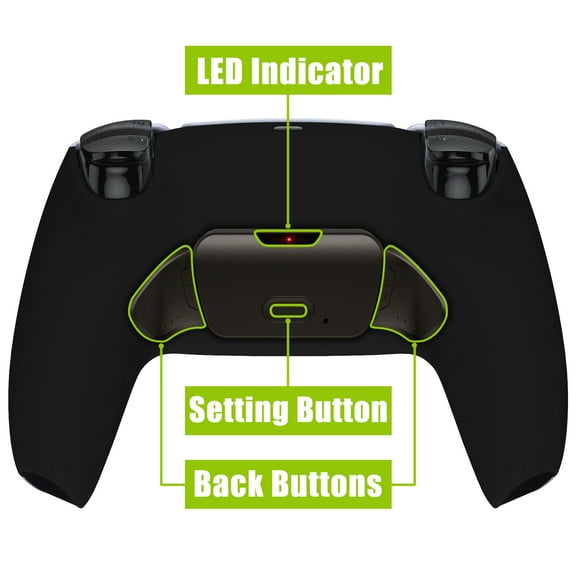 eXtremeRate Black Rise 2.0 Remap Kit Upgrade Board Back Shell Buttons for PS5 Controller BDM-010/020