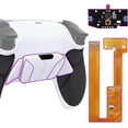 thumbnail image 1 of eXtremeRate Black Rubberized Grip Programable RISE4 Remap Kit for PS5 Controller BDM-030 040, Upgrade Board & Redesigned White Back Shell & 4 Back Buttons for PS5 Controller, 1 of 7
