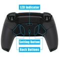 thumbnail image 1 of eXtremeRate Black Rubberized Grip Remap Kit Upgrade Board Back Shell 4 Buttons for PS5 Controller BDM 010/020, 1 of 5