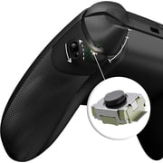 eXtremeRate Black Side Rail Grips Trigger Stop Kit , Anti-Slip Ergonomic Trigger Stopper Handle Grips for Xbox Series X & S Controller