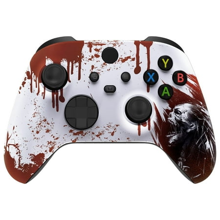 eXtremeRate Blood Zombie Replacement Front Housing Cover for Xbox Core Controller Wireless