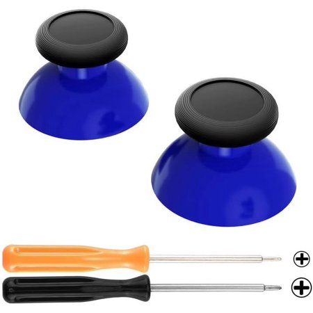eXtremeRate Blue & Black Replacement 3D Joystick Thumbsticks, Analog Thumb Sticks with Cross Screwdriver for Nintendo Switch Pro Controller