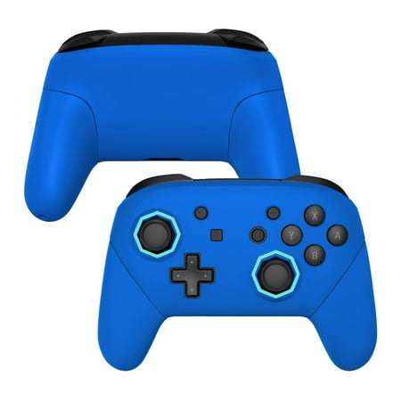 eXtremeRate Blue Faceplate Backplate Handles Cover, Octagonal Gated Sticks Design DIY Replacement Grip Housing Shell for Nintendo Switch Pro Controller - Controller NOT Included