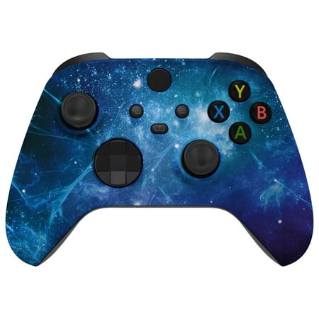 eXtremeRate Blue Nebula Replacement Cover Front Housing Cover for Xbox Core Controller Wireless