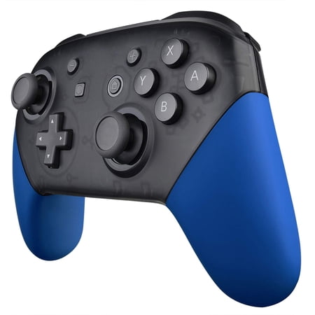 eXtremeRate Blue Replacement Handle Grips for Nintendo Switch Pro Controller, Soft Touch DIY Hand Grip Shell for Nintendo Switch Pro - Controller NOT Included