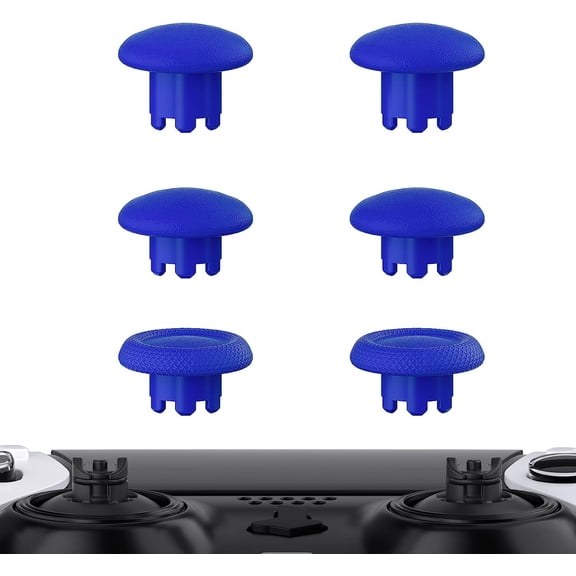 eXtremeRate Blue Replacement Swappable Thumbsticks for PS5 Edge Controller, Custom Interchangeable Analog Stick Joystick Caps for PS5 Edge Controller - Controller & Thumbsticks Base NOT Included