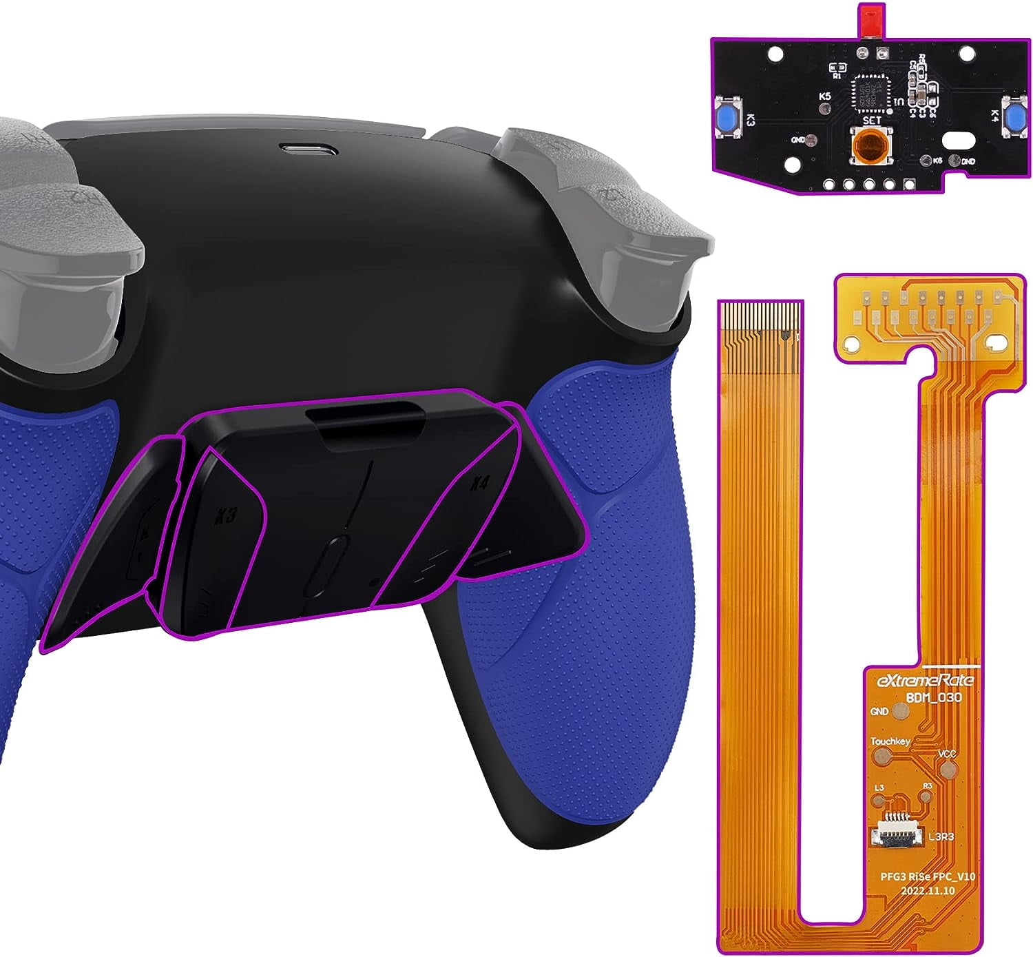 Extreme Rate Dual Sense Shell eXtremeRate PS5 Accessories: DualSense RISE4 Remap Kit & Back Shell ...