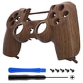 thumbnail image 1 of eXtremeRate Brown Wood Grain Patterned Custom Faceplate Cover, Replacement Front Housing Shell Case Compatible with ps4 Slim Pro Controller JDM-040/050/055 - Controller NOT Included, 1 of 5
