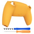 thumbnail image 1 of eXtremeRate Caution Yellow Grip Back Housing Bottom Shell Replacement Cover for ps5 Controller BDM-010/020/030/040, 1 of 5