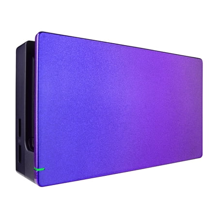 eXtremeRate Chameleon Glossy Faceplate Purple Blue Replacement Housing Shell for Nintendo Switch Dock