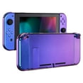 thumbnail image 1 of eXtremeRate Chameleon Glossy Purple Blue Back Plate for Nintendo Switch Console, NS Joycon Handheld Controller Housing with Full Set Buttons, DIY Replacement Shell for Nintendo Switch, 1 of 9