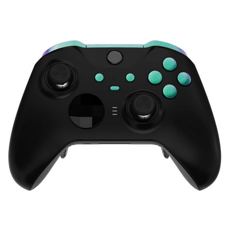 eXtremeRate Chameleon Green Purple Replacement Buttons for Xbox One Elite Series 2(Model 1797), LB RB LT RT Bumpers Triggers ABXY Start Back Sync Profile Switch Keys for Xbox One Elite Series 2 Core
