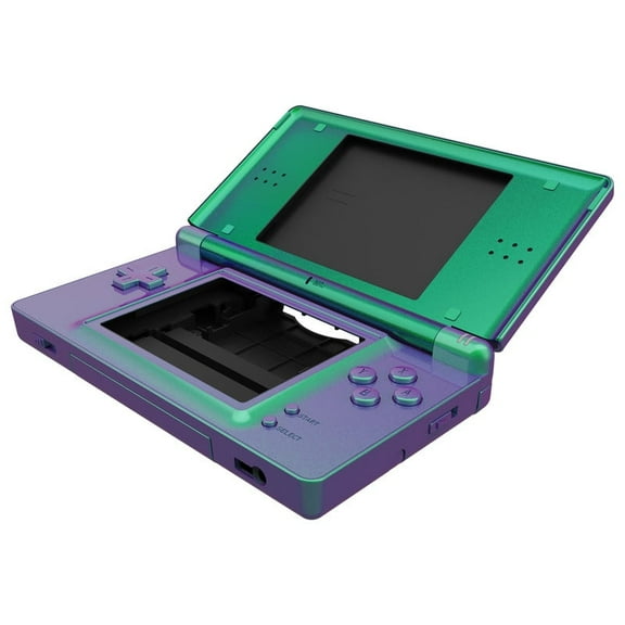 eXtremeRate Chameleon Green Purple Full Shell Kit for Nintendo DS Lite - Replacement Housing w/ Buttons & Screen Lens