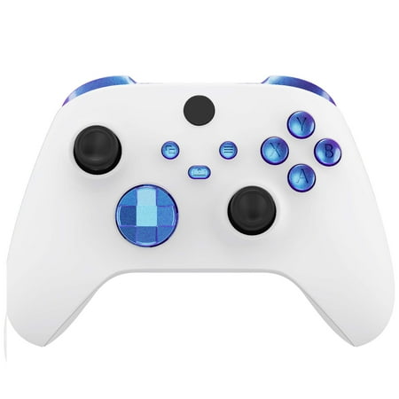 eXtremeRate Chameleon Purple Blue Replacement Button Set for Xbox Core Wireless Controller