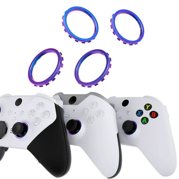 eXtremeRate Chameleon Purple Blue Accent Rings for eXtremeRate ASR Version Shell for Xbox Series X/S