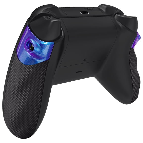 eXtremeRate Chameleon Purple Blue FLEXOR Rubberized Side Rails Grips Trigger Stop Kit for Xbox Series X/S Controller