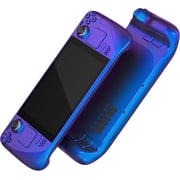 eXtremeRate Chameleon Purple Blue Faceplate Back Plate Replacement Housing Case Full Set Shell w/Buttons for Steam Deck LCD Console