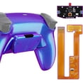 thumbnail image 1 of eXtremeRate Chameleon Purple Blue Programable RISE4 Remap Kit Upgrade Board & Redesigned Back Shell & 4 Back Buttons for ps5 Controller BDM-030/040, 1 of 7
