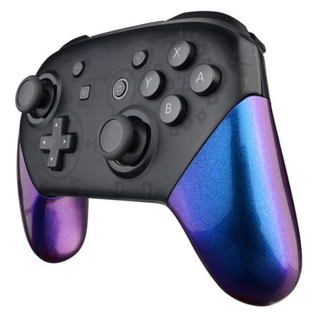 eXtremeRate Chameleon Replacement Handle Grips for Nintendo Switch Pro Controller, Purple Blue DIY Hand Grip Shell for Nintendo Switch Pro - Controller NOT Included
