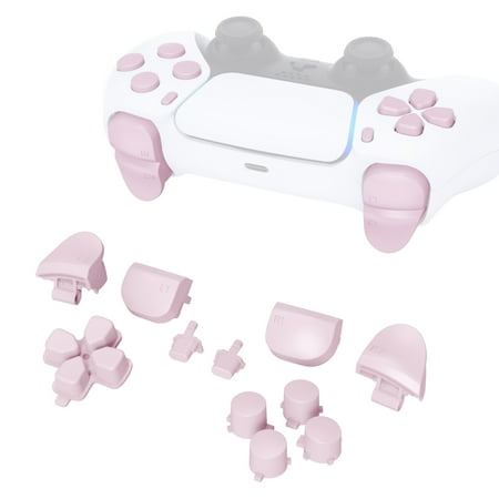 eXtremeRate Cherry Blossoms Pink Replacement D-pad R1 L1 R2 L2 Triggers Share Options Face Buttons for ps5 Controller BDM-010/020