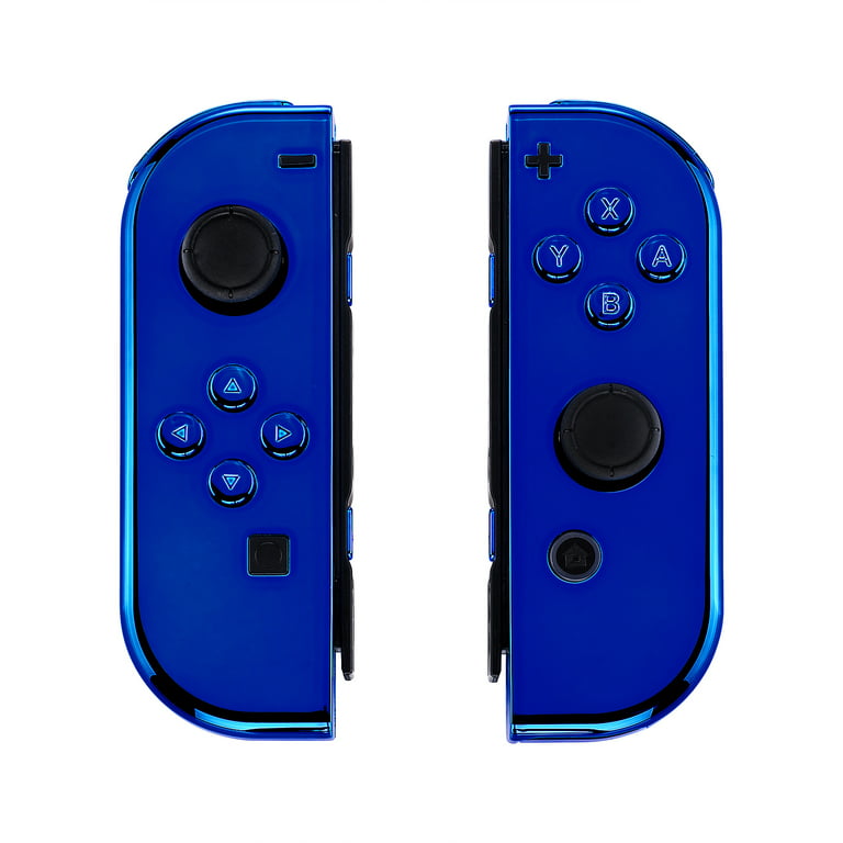 eXtremeRate Chrome Blue Joycon Handheld Controller Housing with