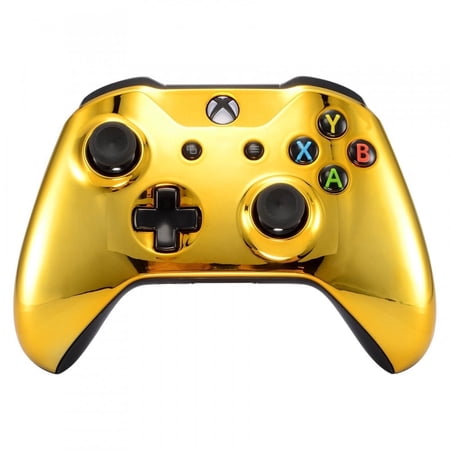 eXtremeRate Chrome Gold Faceplate Cover Housing Shell for xbox S/X Controller