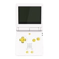 thumbnail image 1 of eXtremeRate Chrome Gold Glossy Custom Full Set Buttons for Gameboy Advance SP, Replacement A B L R Button Power On Off Volume Button D-pad Key for GBA SP Console - Console NOT Included, 1 of 7