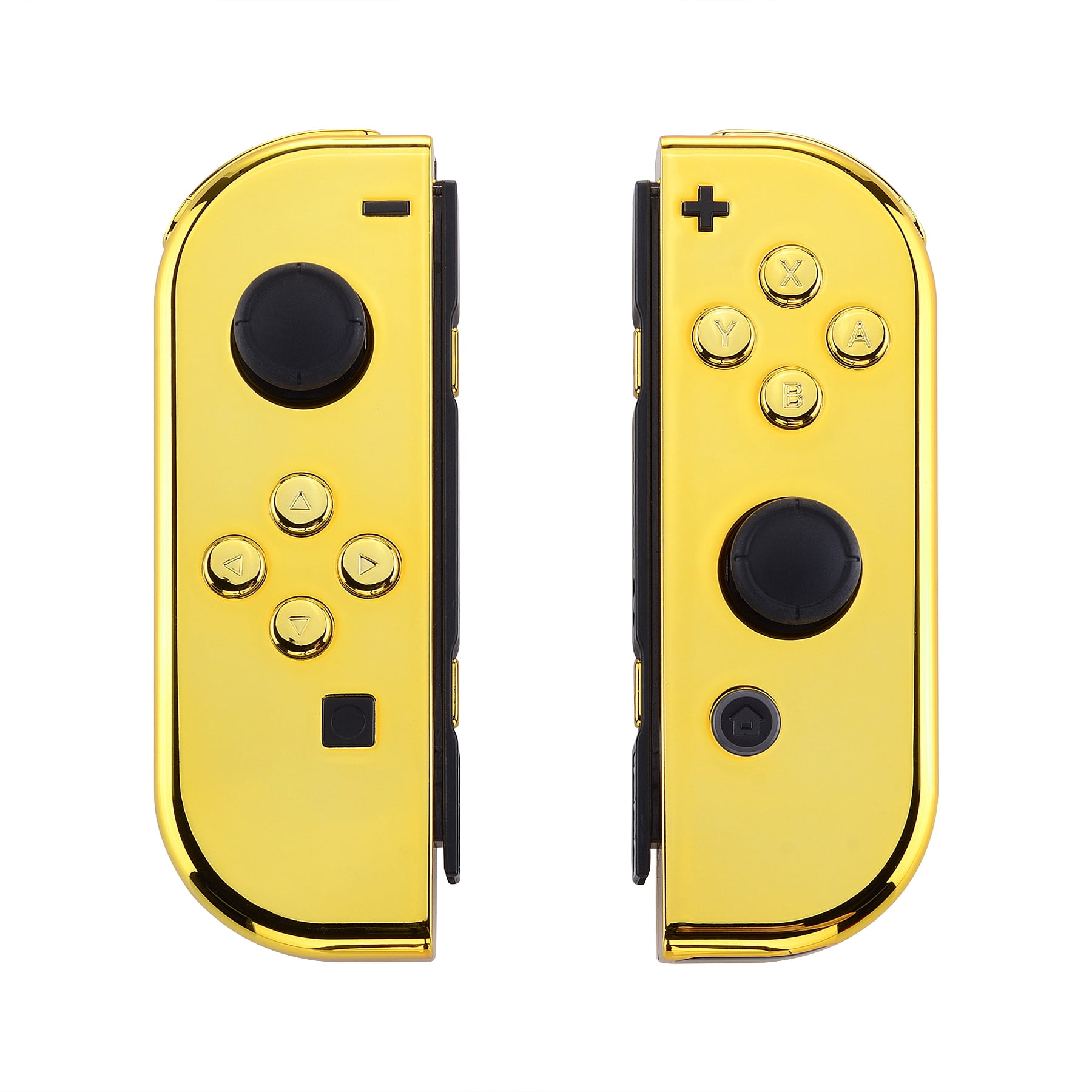eXtremeRate Chrome Gold Joycon Handheld Controller Housing with Full Set  Buttons, DIY Replacement Shell Case for Nintendo Switch & Switch OLED Model 