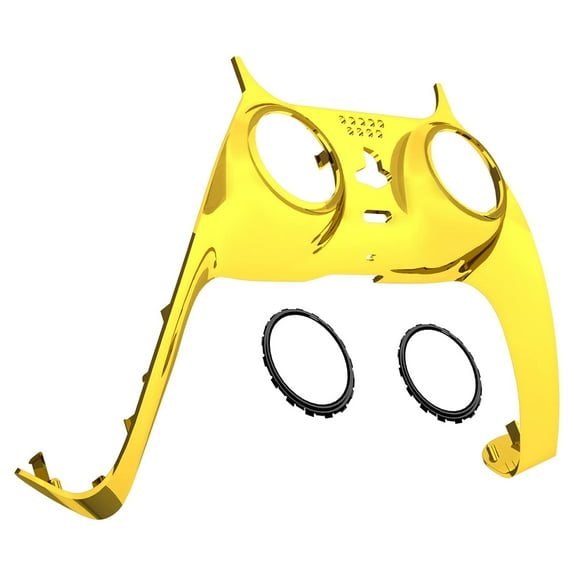 eXtremeRate Chrome Gold Shell Replacement Clip Shell Plates Cover for ps5 Controller BDM-010/020/030/040