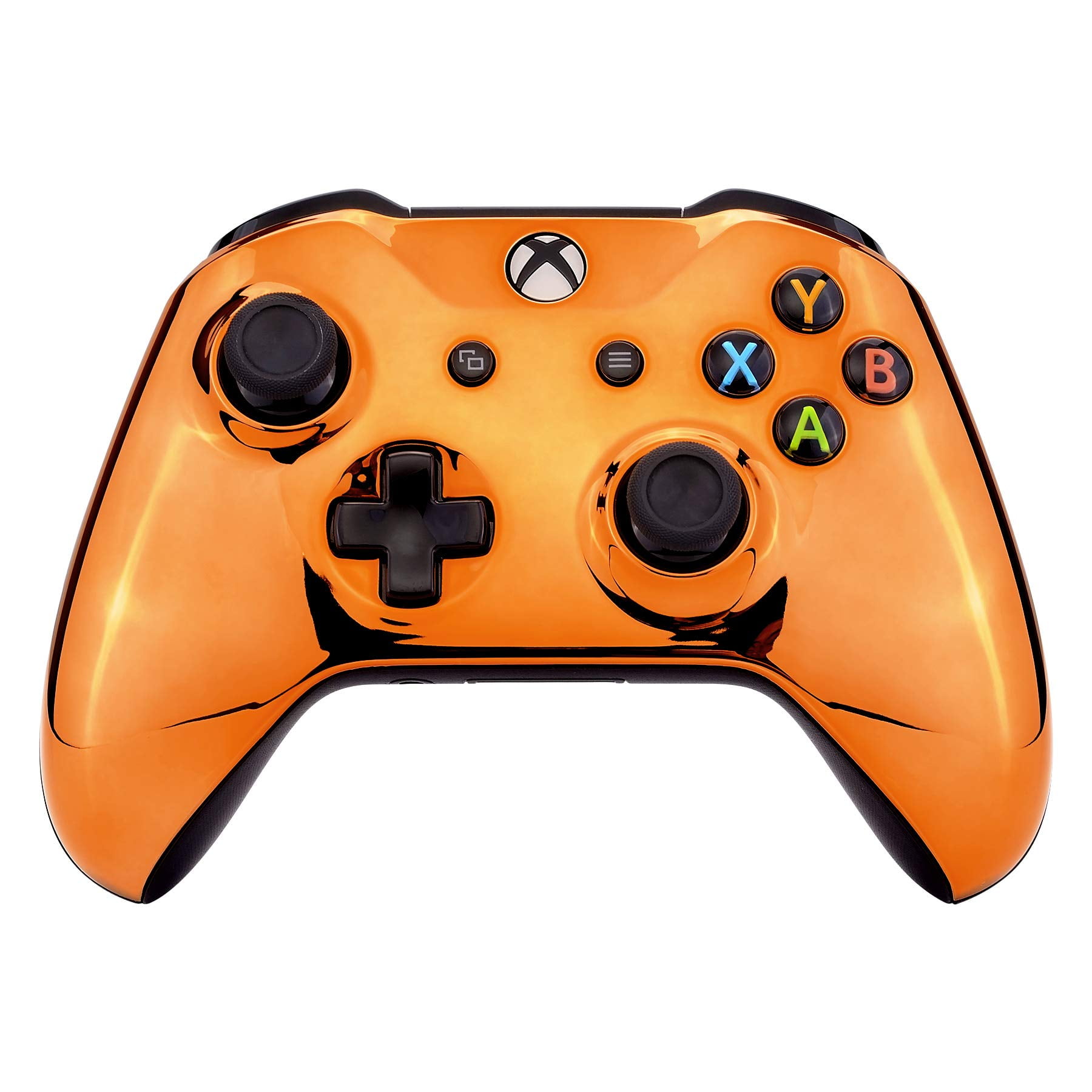 eXtremeRate Chrome Orange Edition Front Housing Shell for Xbox One Wireless Controller Model