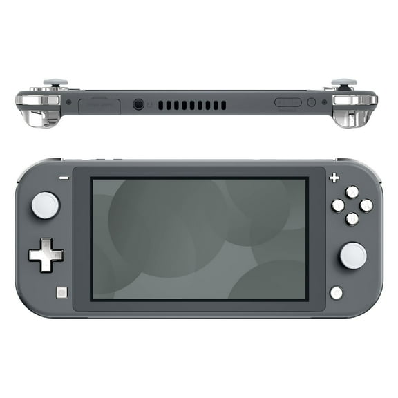 eXtremeRate Chrome Silver Glossy Replacement ABXY Home Capture Plus Minus Keys Dpad L R ZL ZR Trigger for Nintendo Switch Lite, Full Set Buttons Repair Kits with Tools for Nintendo Switch Lite