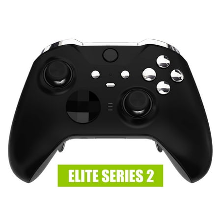 eXtremeRate Chrome Silver Replacement Buttons for Xbox One Elite Series 2(Model 1797), LB RB LT RT Bumpers Triggers ABXY Start Back Sync Profile Switch Keys for Xbox One Elite Series 2 Core