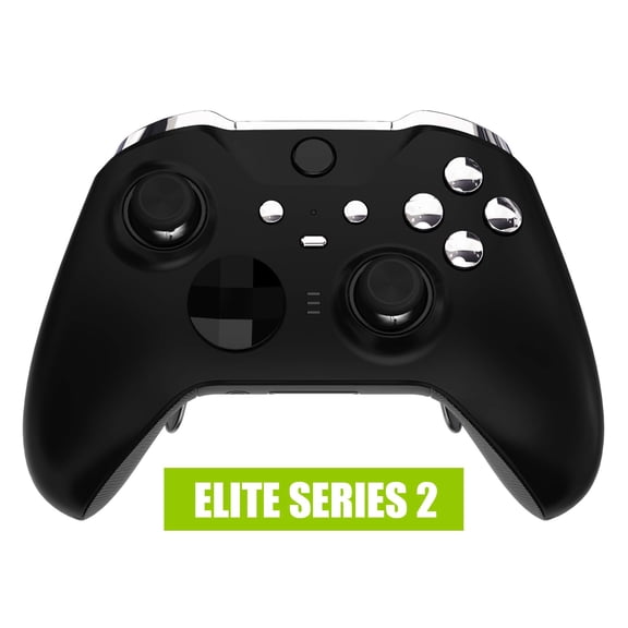 eXtremeRate Chrome Silver Replacement Buttons for Xbox One Elite Series 2(Model 1797), LB RB LT RT Bumpers Triggers ABXY Start Back Sync Profile Switch Keys for Xbox One Elite Series 2 Core