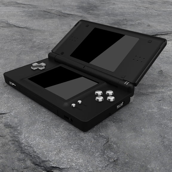 eXtremeRate Chrome Silver Replacement Full Set Buttons for Nintendo DS Lite Handheld Console, Custom D-pad A B X Y Start Select R L Power Volume Keys for Nintendo DS Lite - Console NOT Included