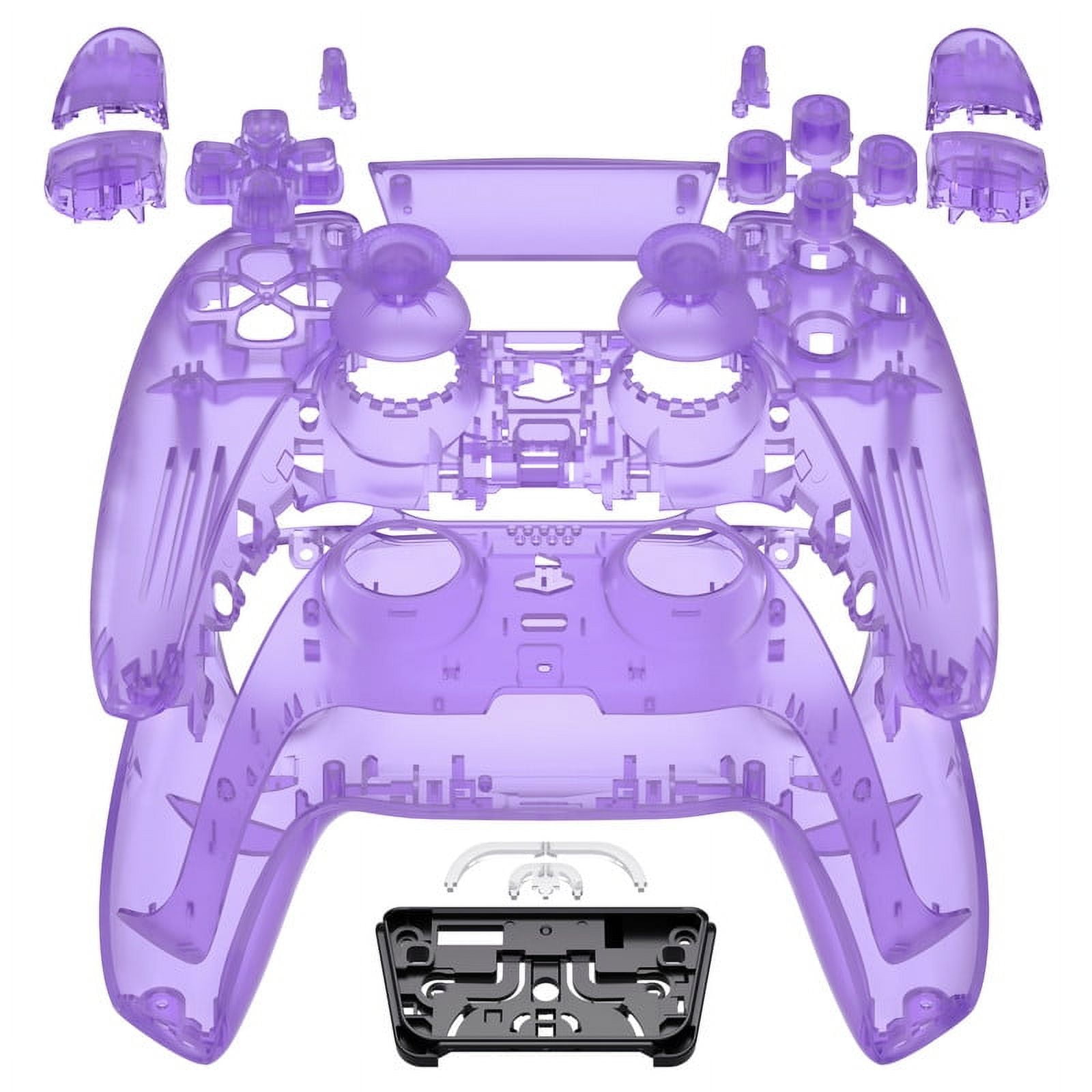 eXtremeRate Clear Atomic Purple Full Set Housing Shell w/Buttons ...